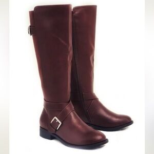 Torrid Wine Colored Wide Calf Boots - Size 9.5 W